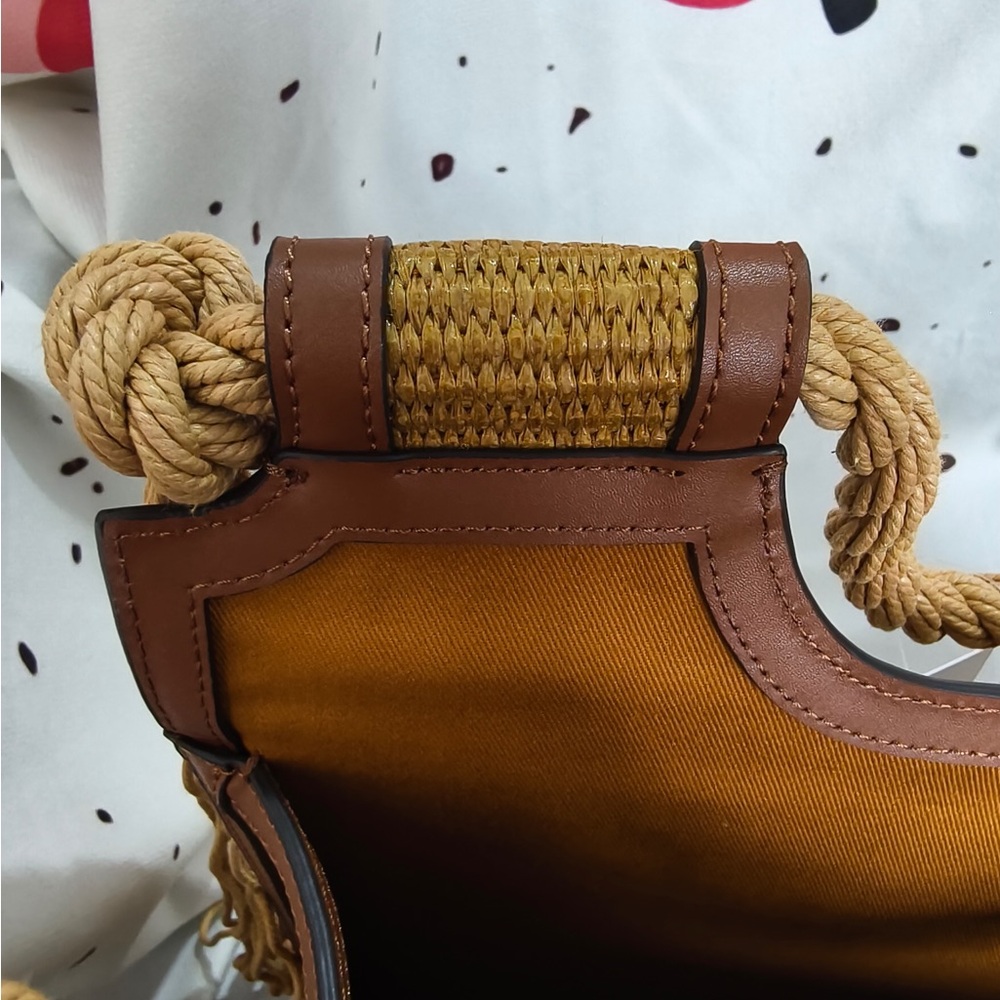 Marni Mustard Woven Tote with Braided Fringe - Picture 12 of 13